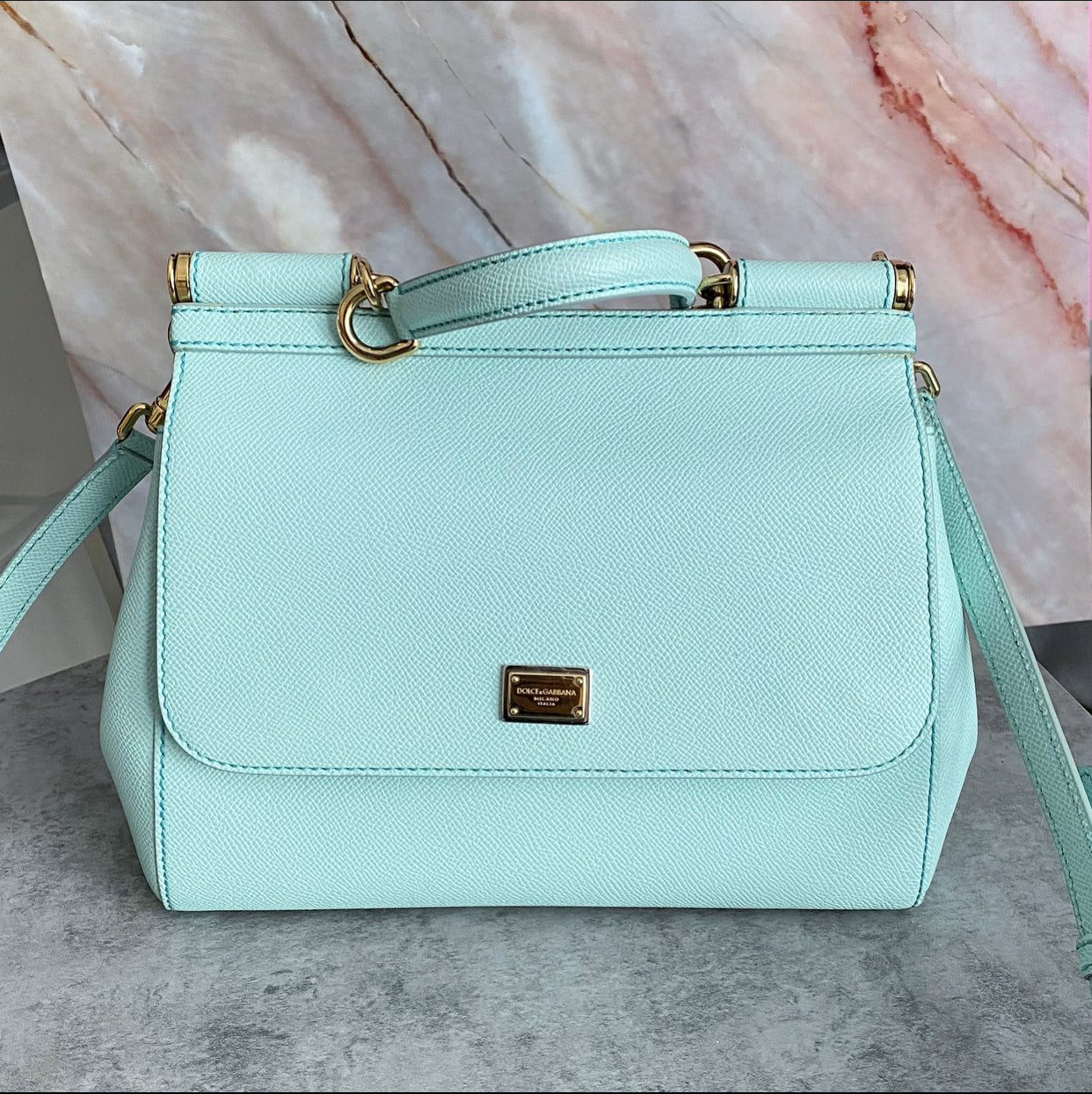 Dolce & Gabbana Medium Turquoise Miss Sicily Bag