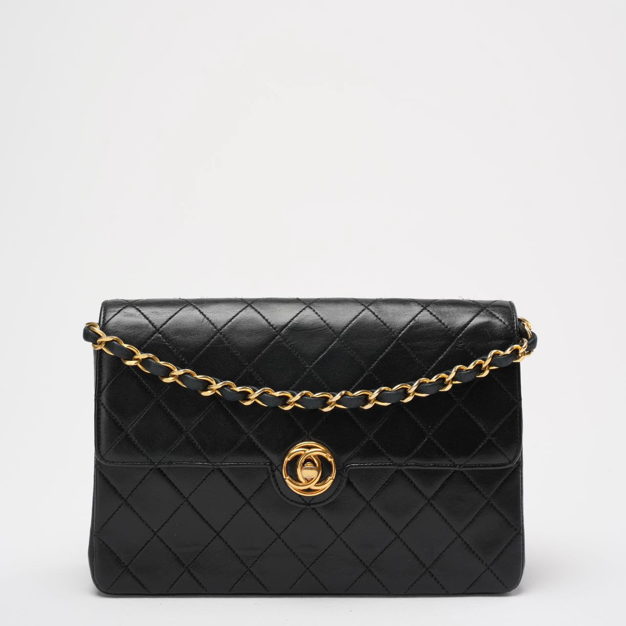 Chanel Black Vintage Timeless Classic Single Flap Bag
