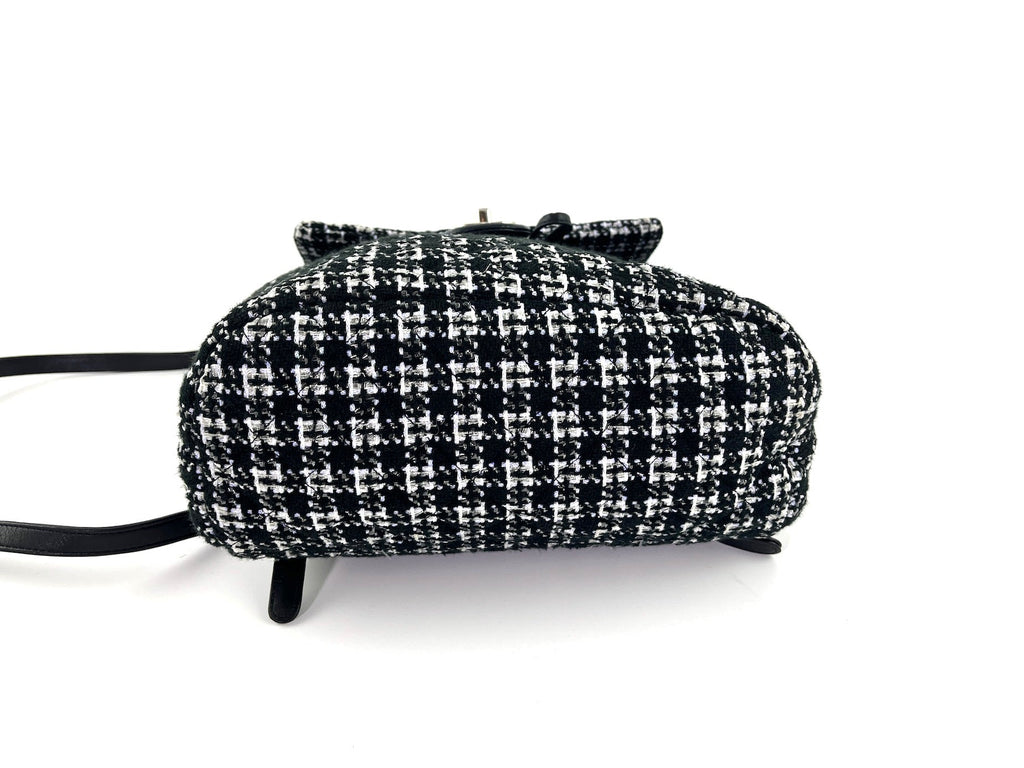 CHANEL Urban Spirit Tweed Black White Backpack