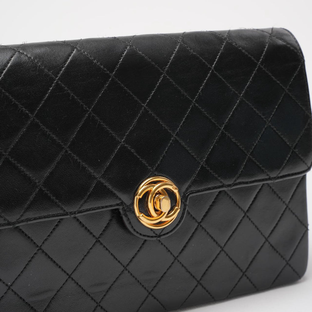 Chanel Black Vintage Timeless Classic Single Flap Bag
