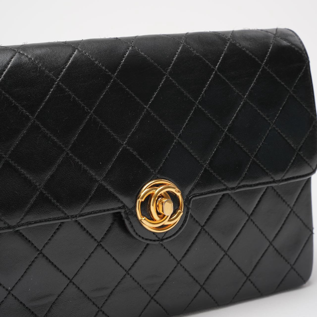 Chanel Black Vintage Timeless Classic Single Flap Bag