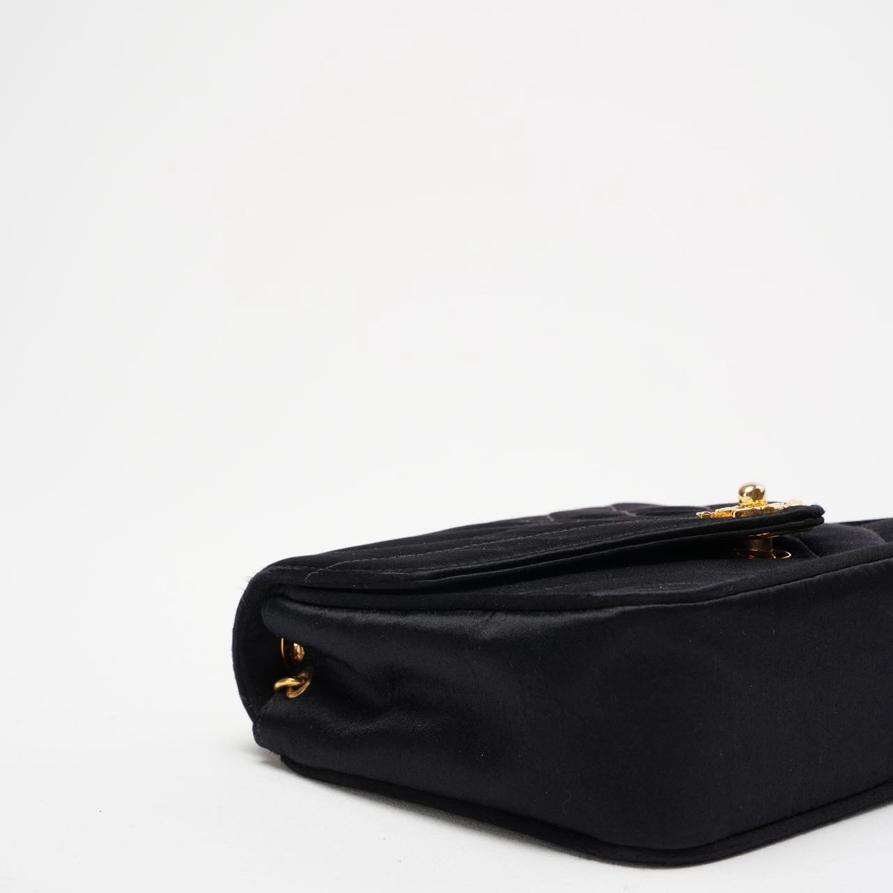Chanel Timeless Chevron Mini Square Silk Dark Blue
