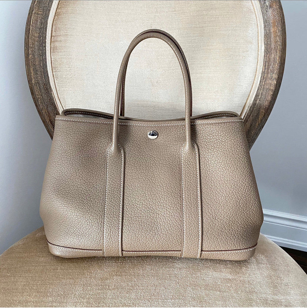 Hermes Garden Party Small TPM 30 Bag in Etoupe Negonda