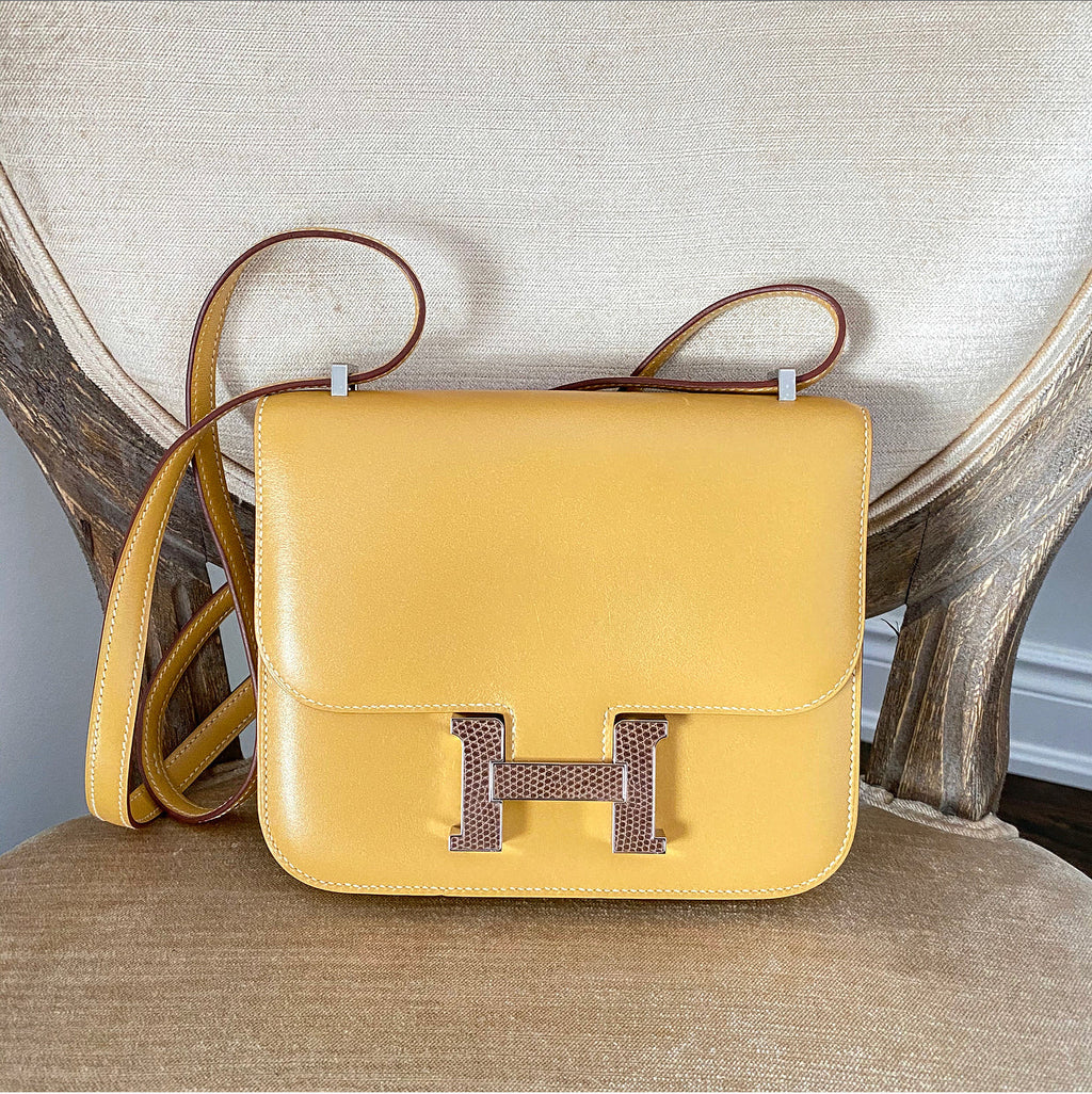 Hermes Limited Edition Bicolor Marquette Constance Mini 18 Lizard