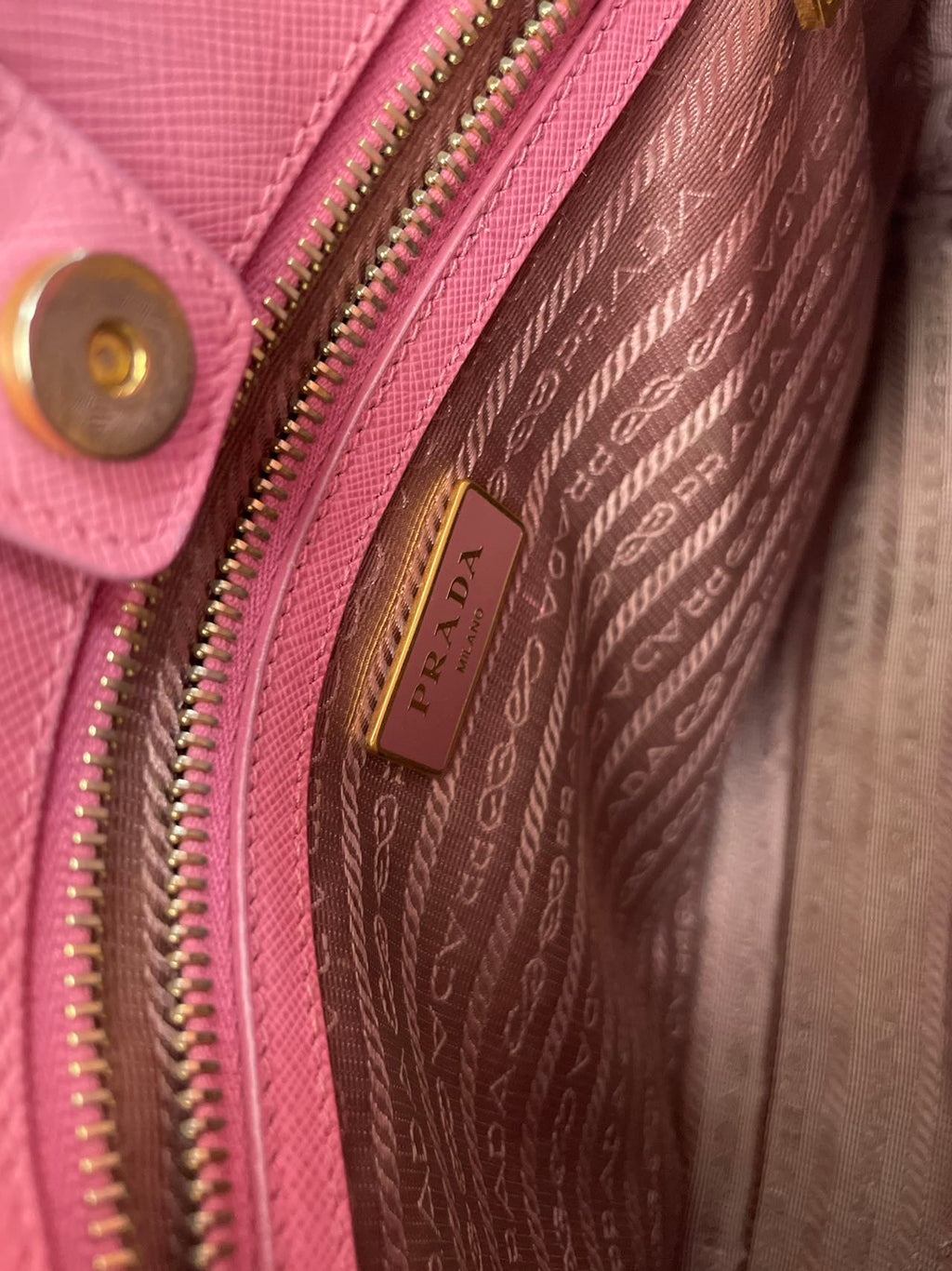 Prada Pink Galleria Tote Bag Saffiano Leather