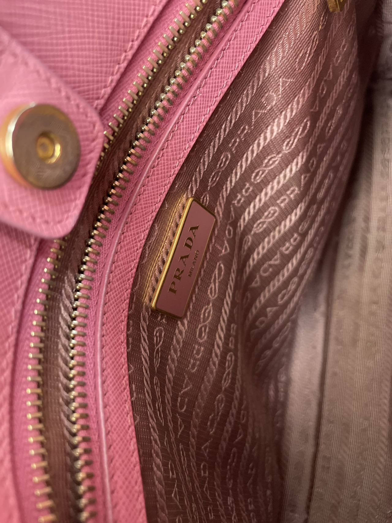 Prada Pink Galleria Tote Bag Saffiano Leather