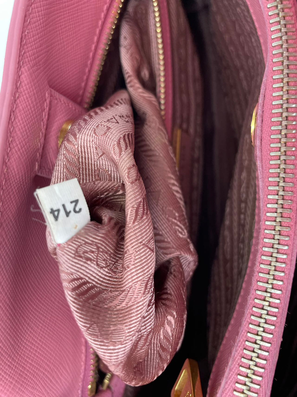 Prada Pink Galleria Tote Bag Saffiano Leather
