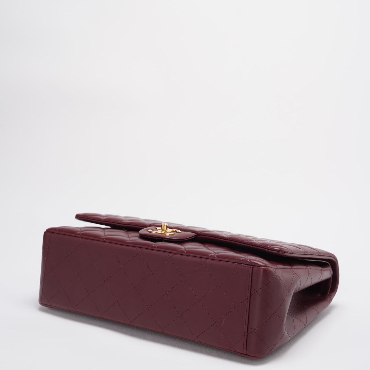 Chanel Burgundy Timeless Classic Flap Bag Maxi Lambskin