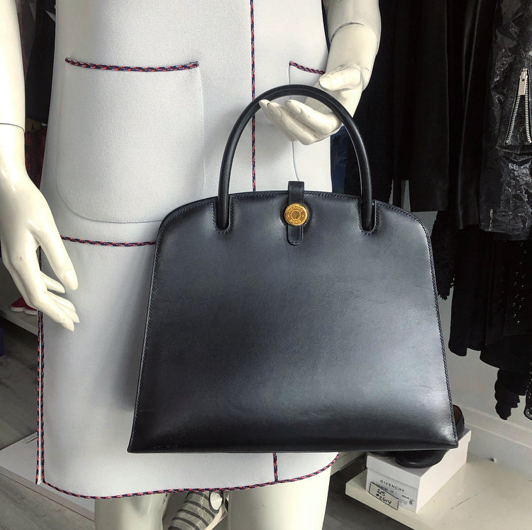 Hermes Vintage 1998 Dalvy Box Calf Leather Bag