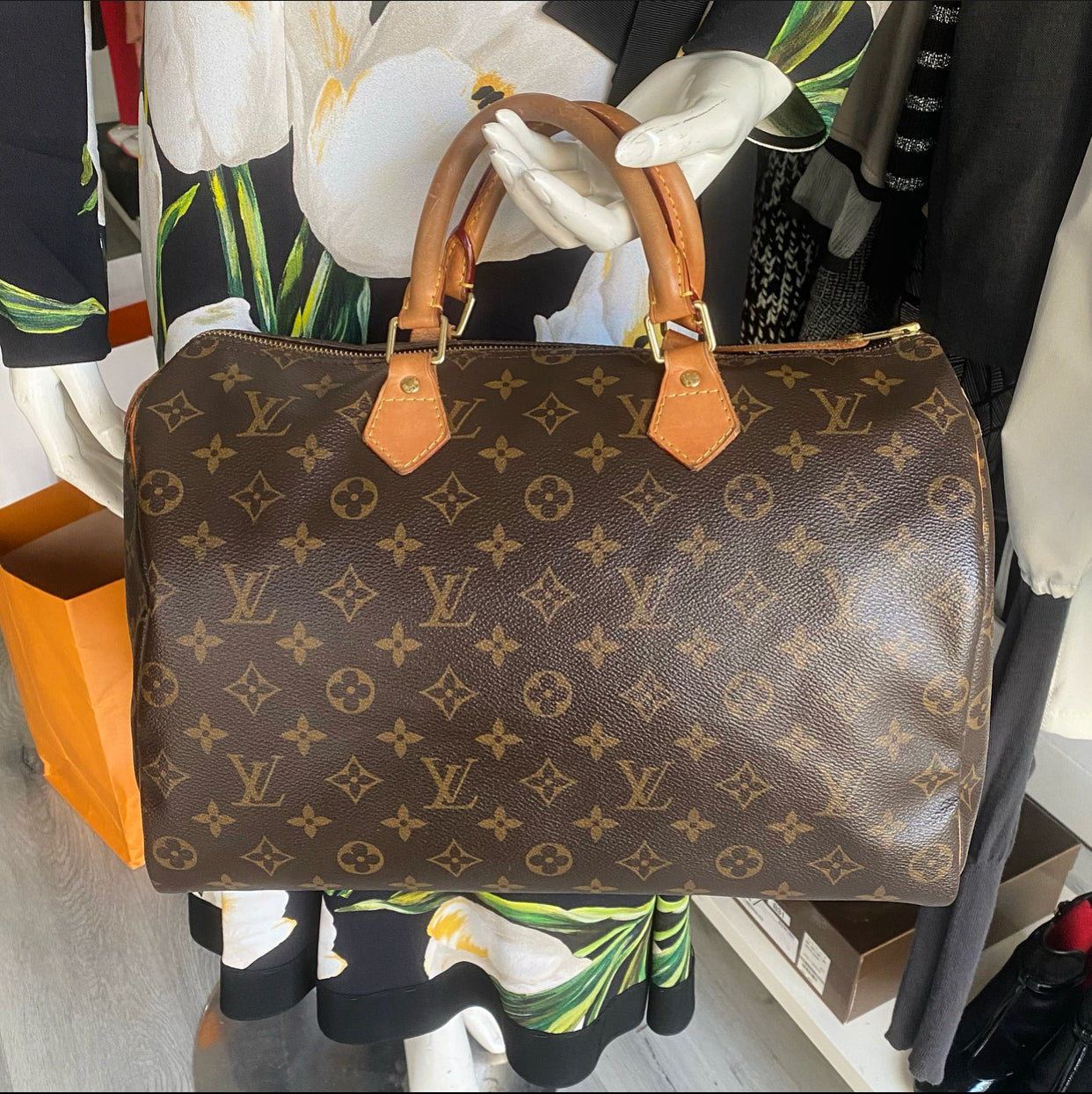Louis Vuitton Monogram Speedy 35 Boston Bag