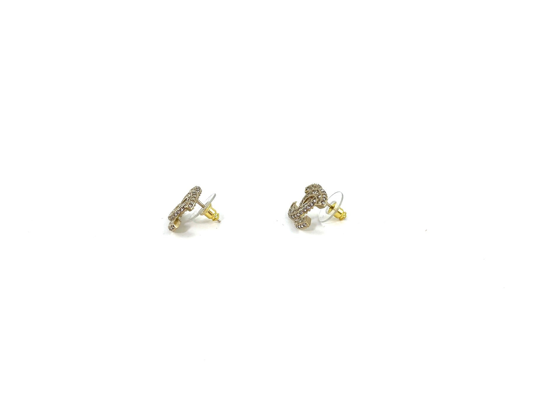 New CHANEL Strass 2023 CC Stud Earrings