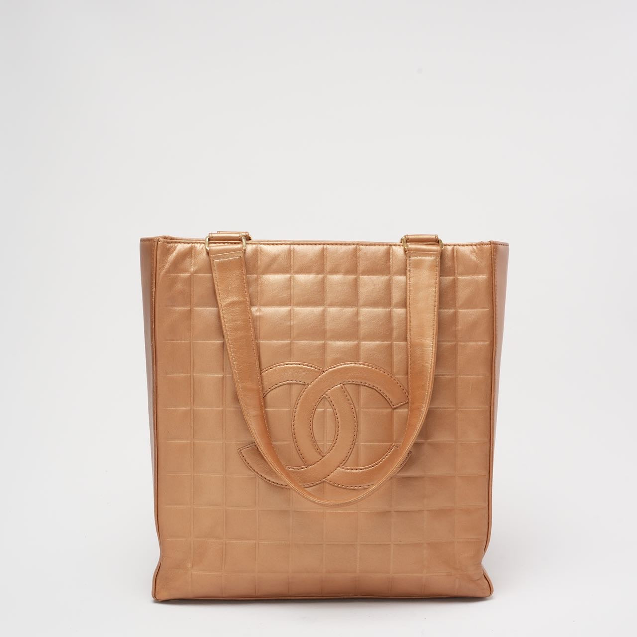 Chanel CC Metallic Golden Vintage Tote Bag