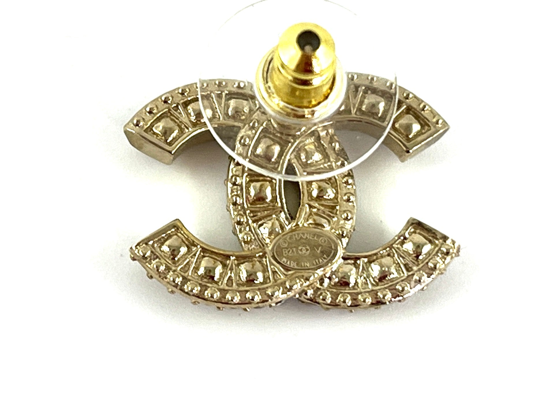New CHANEL Strass 2023 CC Stud Earrings