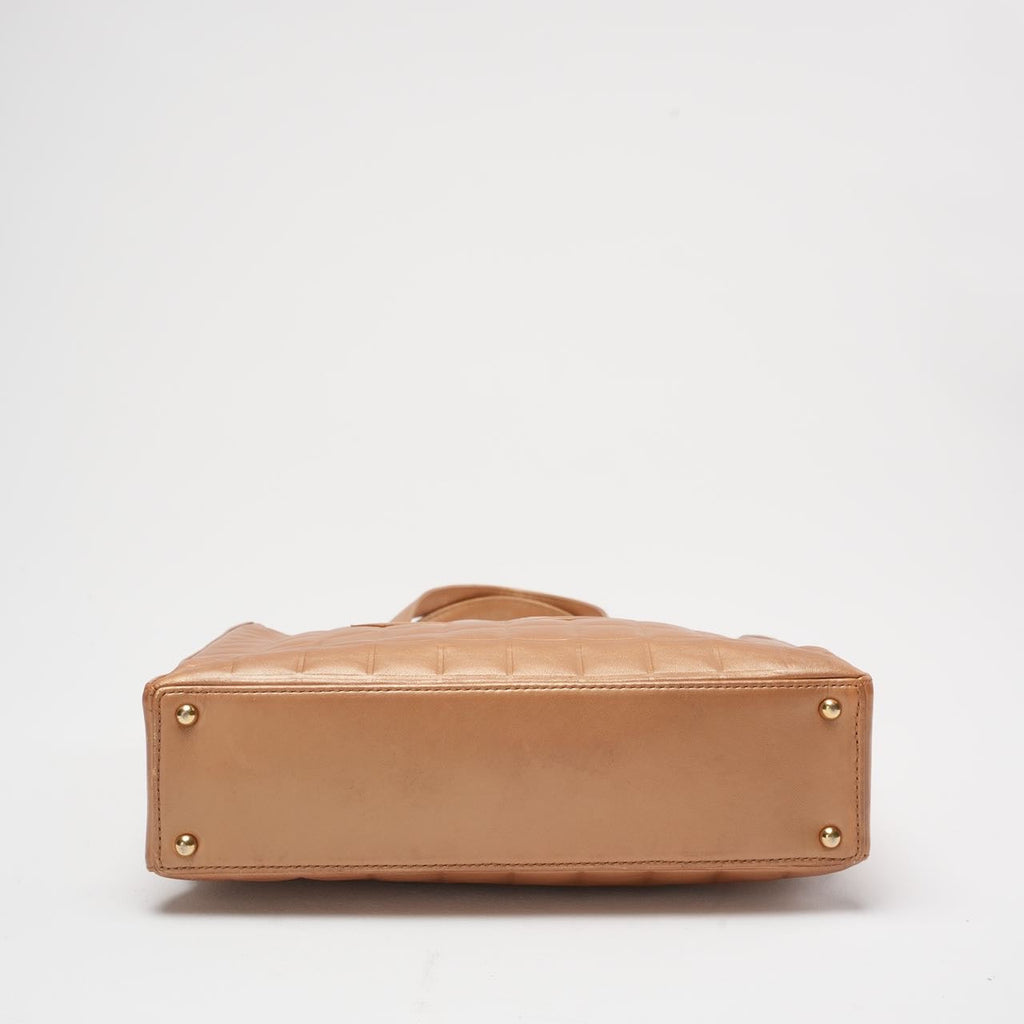 Chanel CC Metallic Golden Vintage Tote Bag