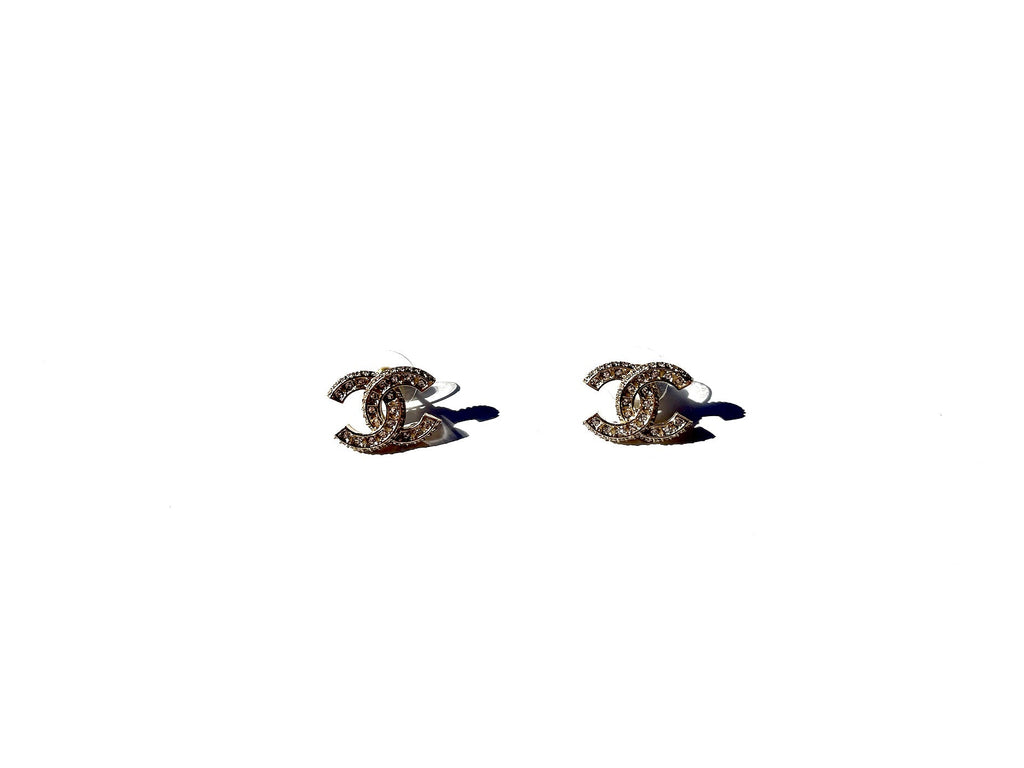 New CHANEL Strass 2023 CC Stud Earrings