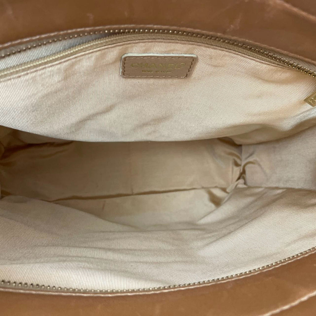 Chanel CC Metallic Golden Vintage Tote Bag