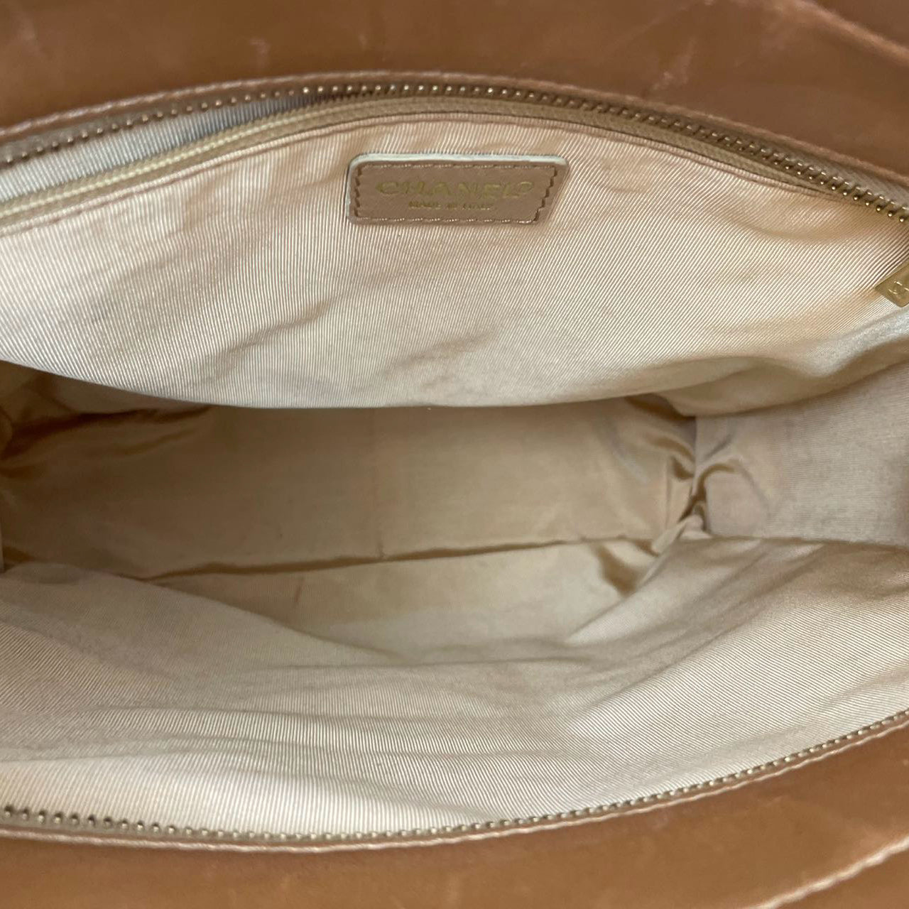 Chanel CC Metallic Golden Vintage Tote Bag