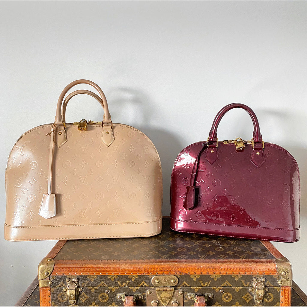 Louis Vuitton Alma GM Rose Florentin Nude Vernis Bag