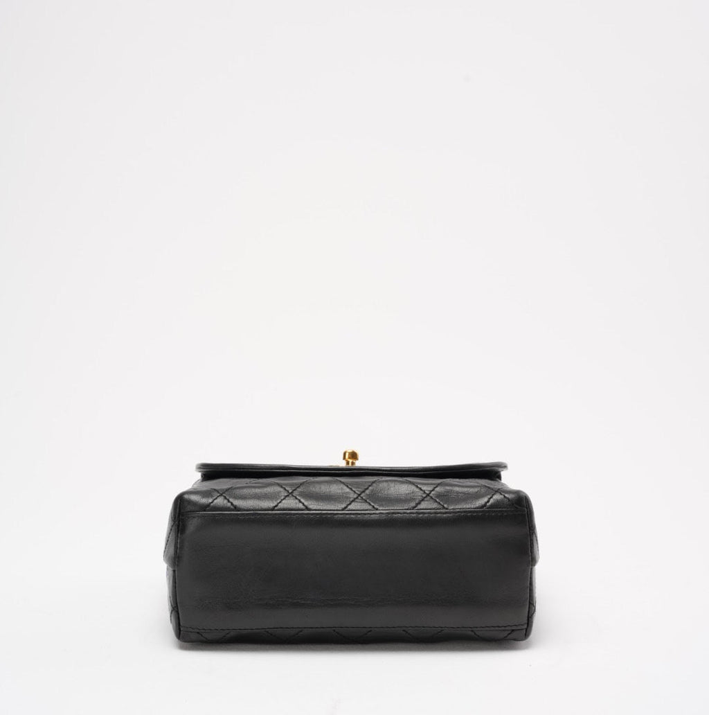 Chanel Vintage Black Lambskin Shoulder Bag