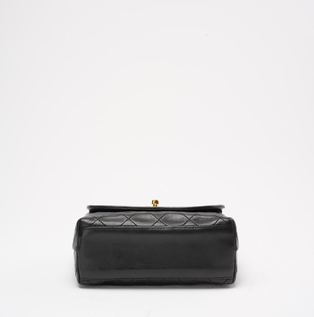 Chanel Vintage Black Lambskin Shoulder Bag