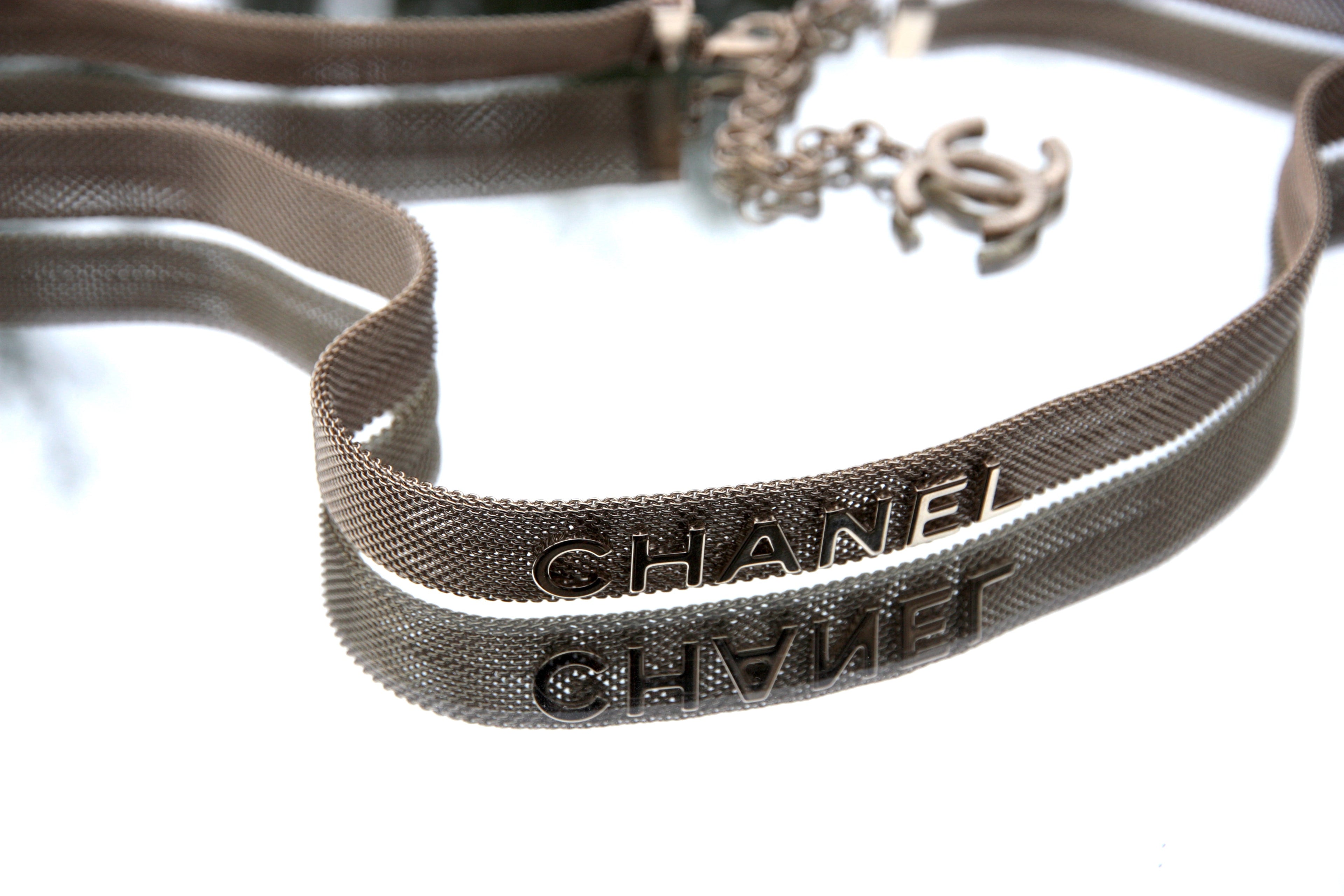 Chanel 17A Fancy Chain Logo Hip Belt 80