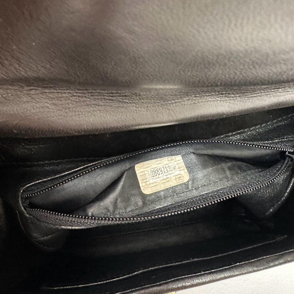 Chanel Vintage Black Lambskin Shoulder Bag