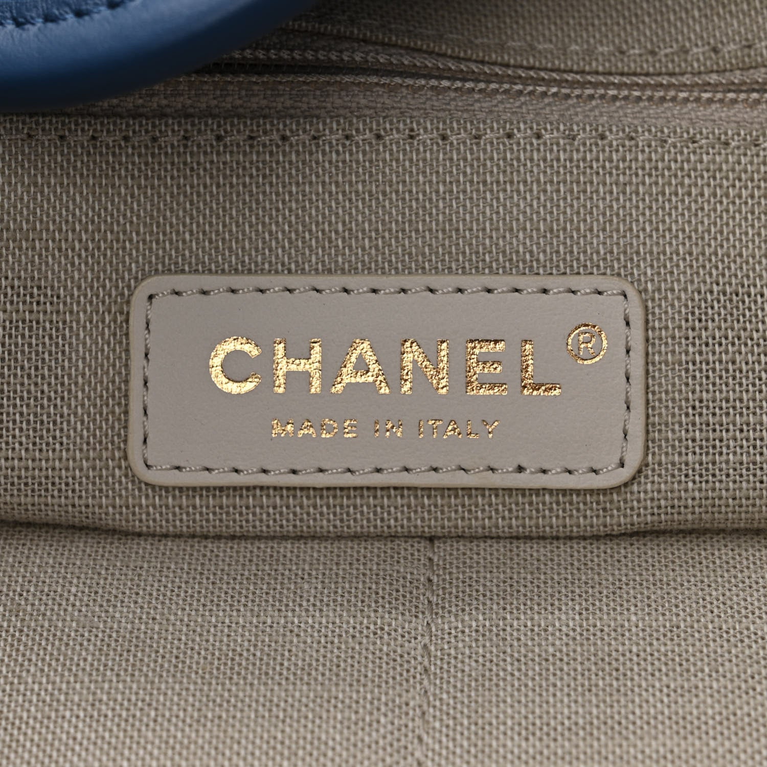 Chanel Deauville Tote Bag in Blue Canvas from the 2023 Cruise Collection