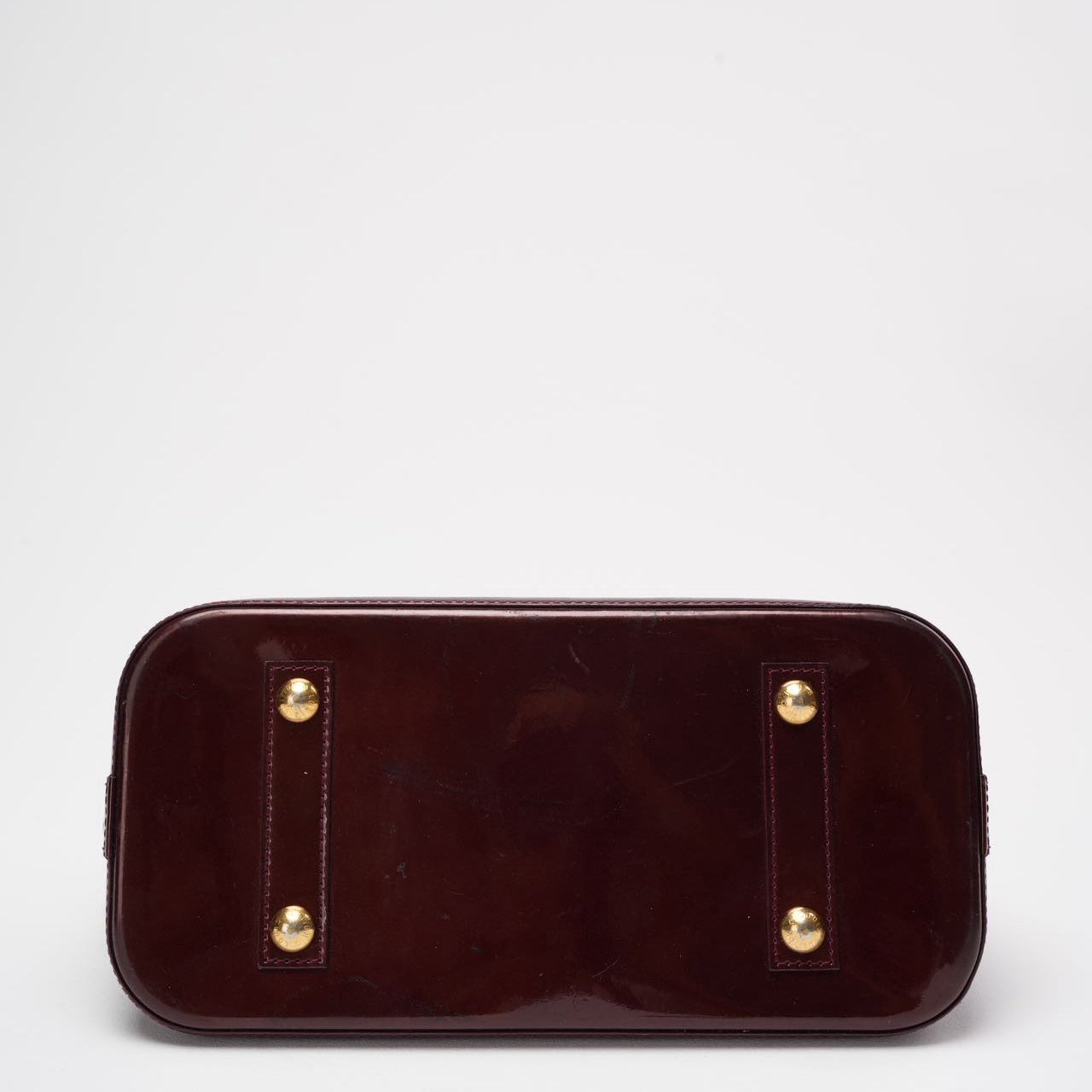 Louis Vuitton Burgundy Alma BB Vernissage Patent Leather