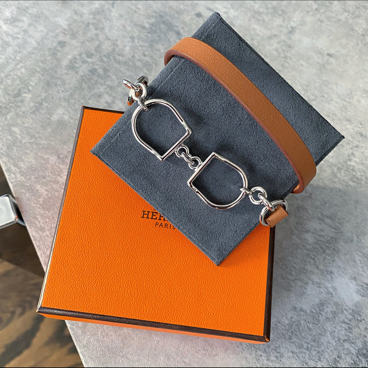 Hermes Double Tour Etrier Bracelet