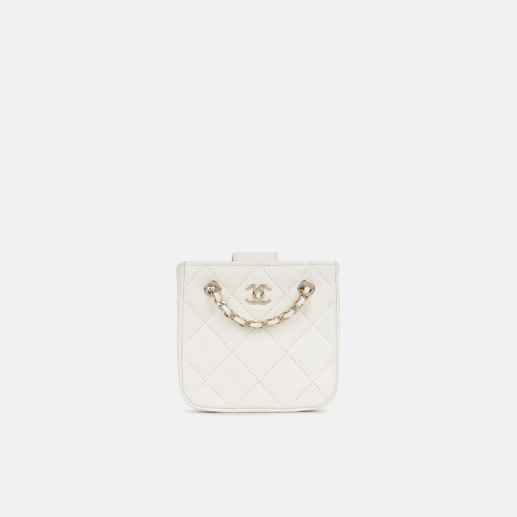 Chanel Tiny Square Clutch on Chain