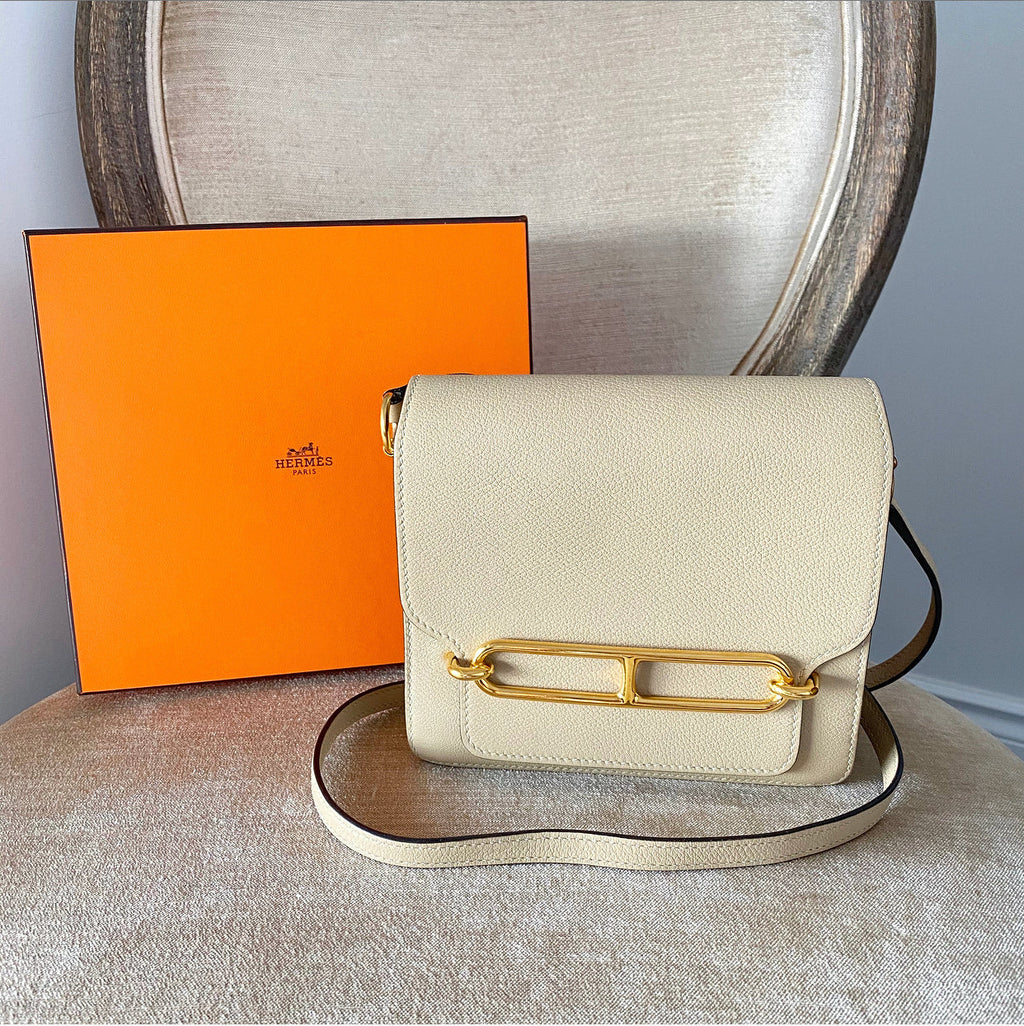 Hermes Mini 18cm Sac Roulis Shoulder Bag in Evercolor Trench