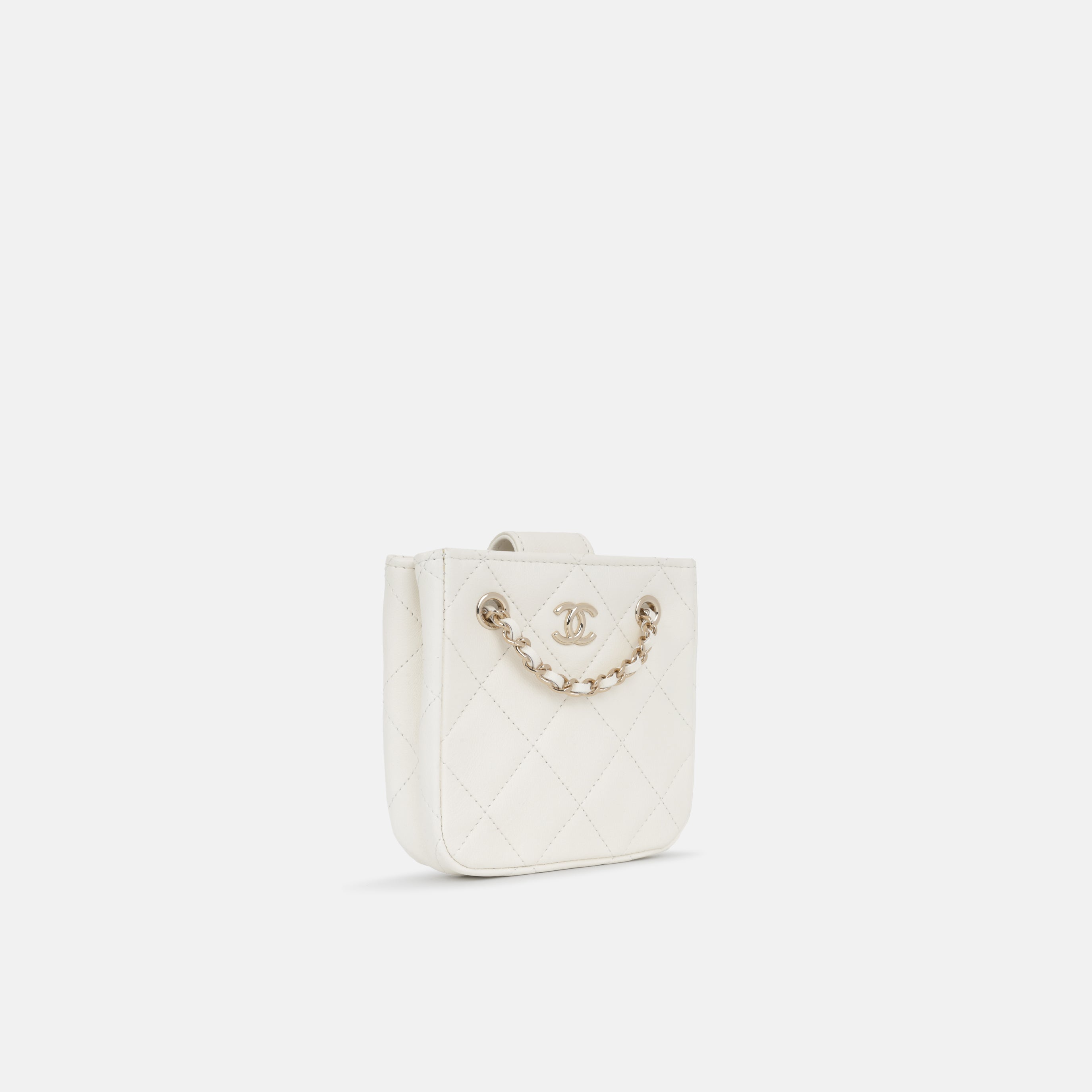 Chanel Tiny Square Clutch on Chain
