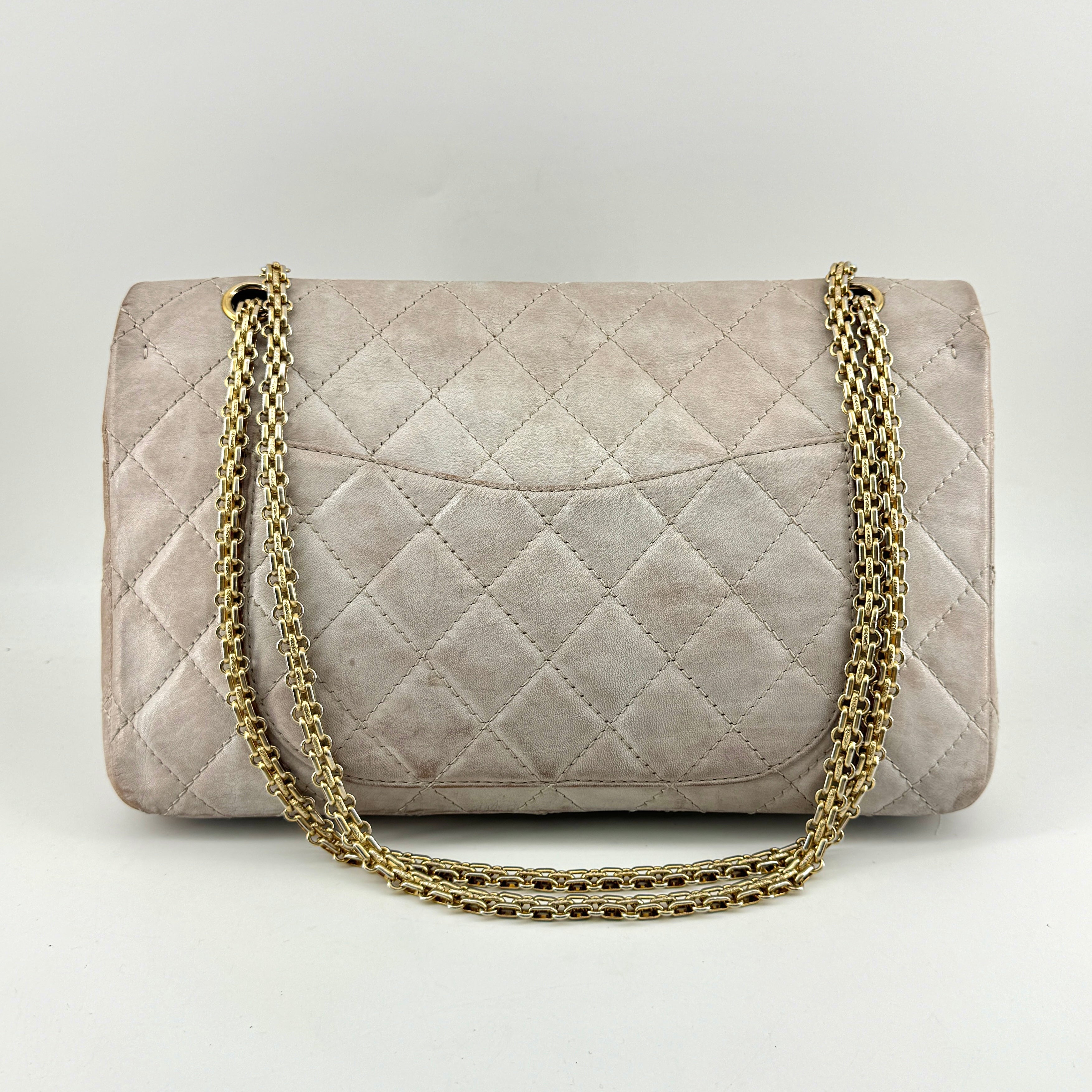 Chanel Icing Marble Aged Leather 2.55 Reissue 227 Classic Flap Bag