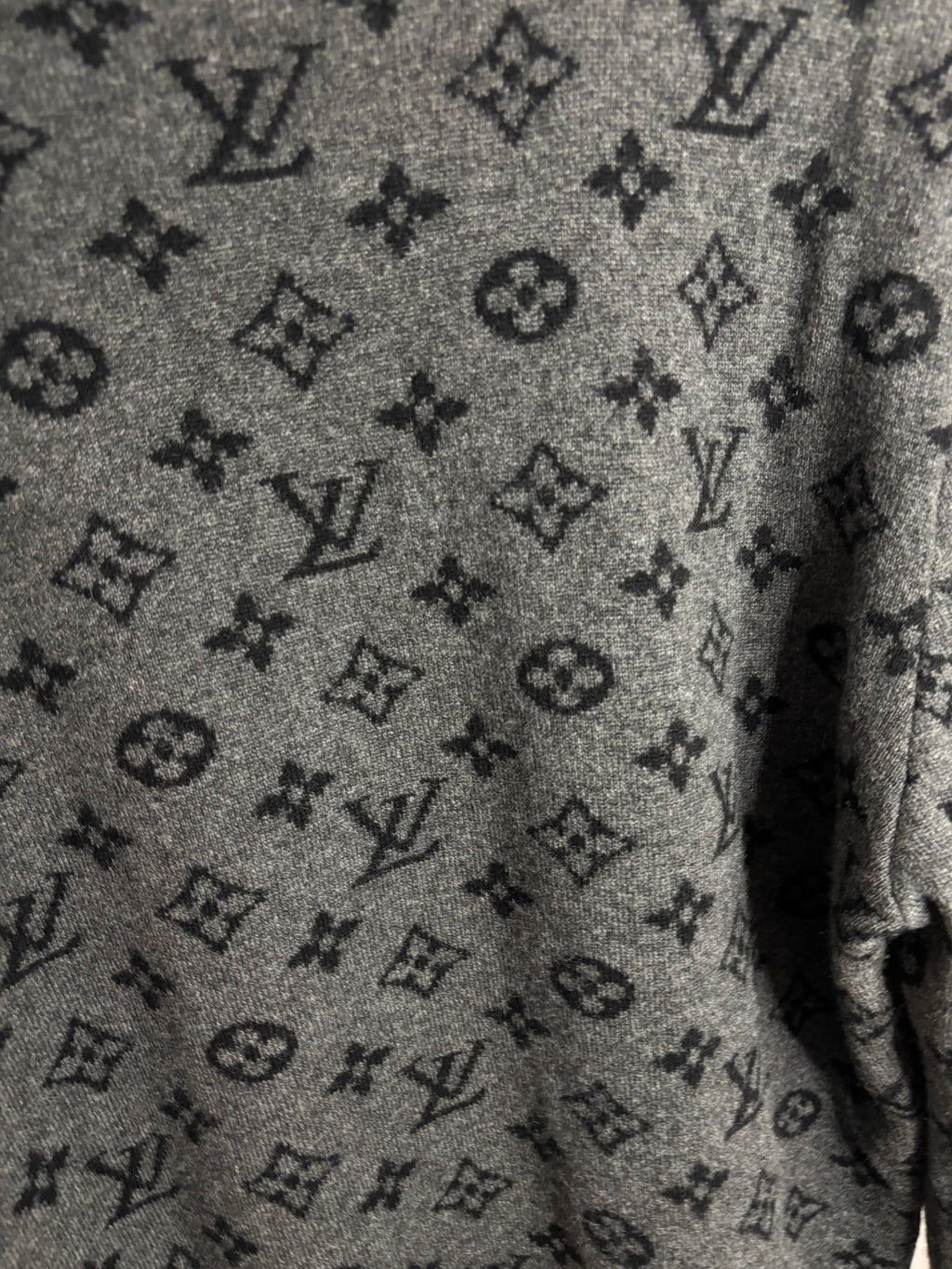 Louis Vuitton Gray Gradient Monogram Crew Neck Sweater Size L