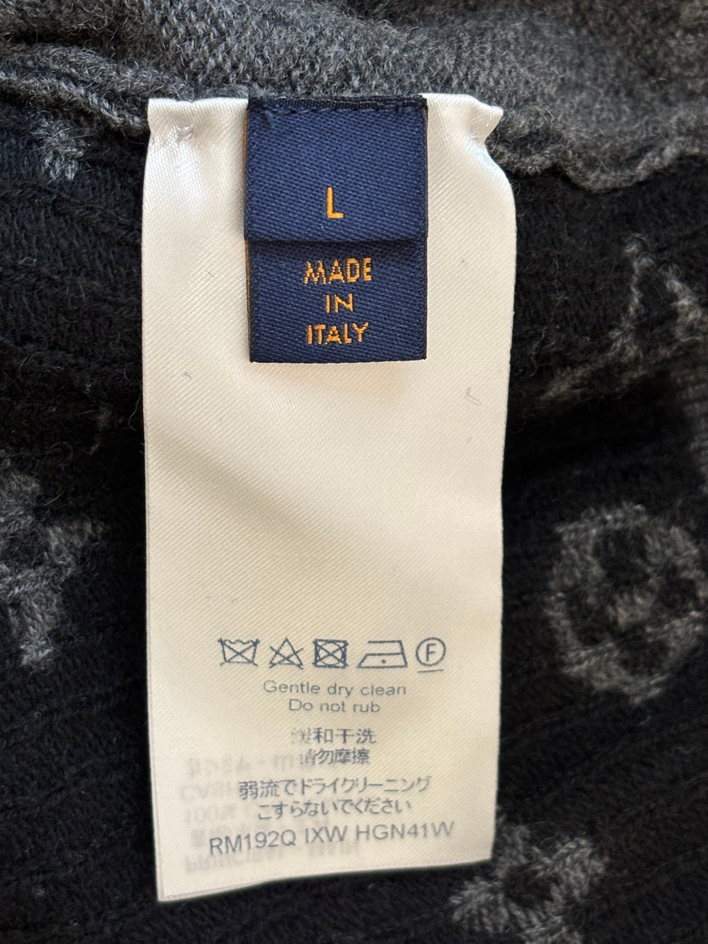 Louis Vuitton Gray Gradient Monogram Crew Neck Sweater Size L