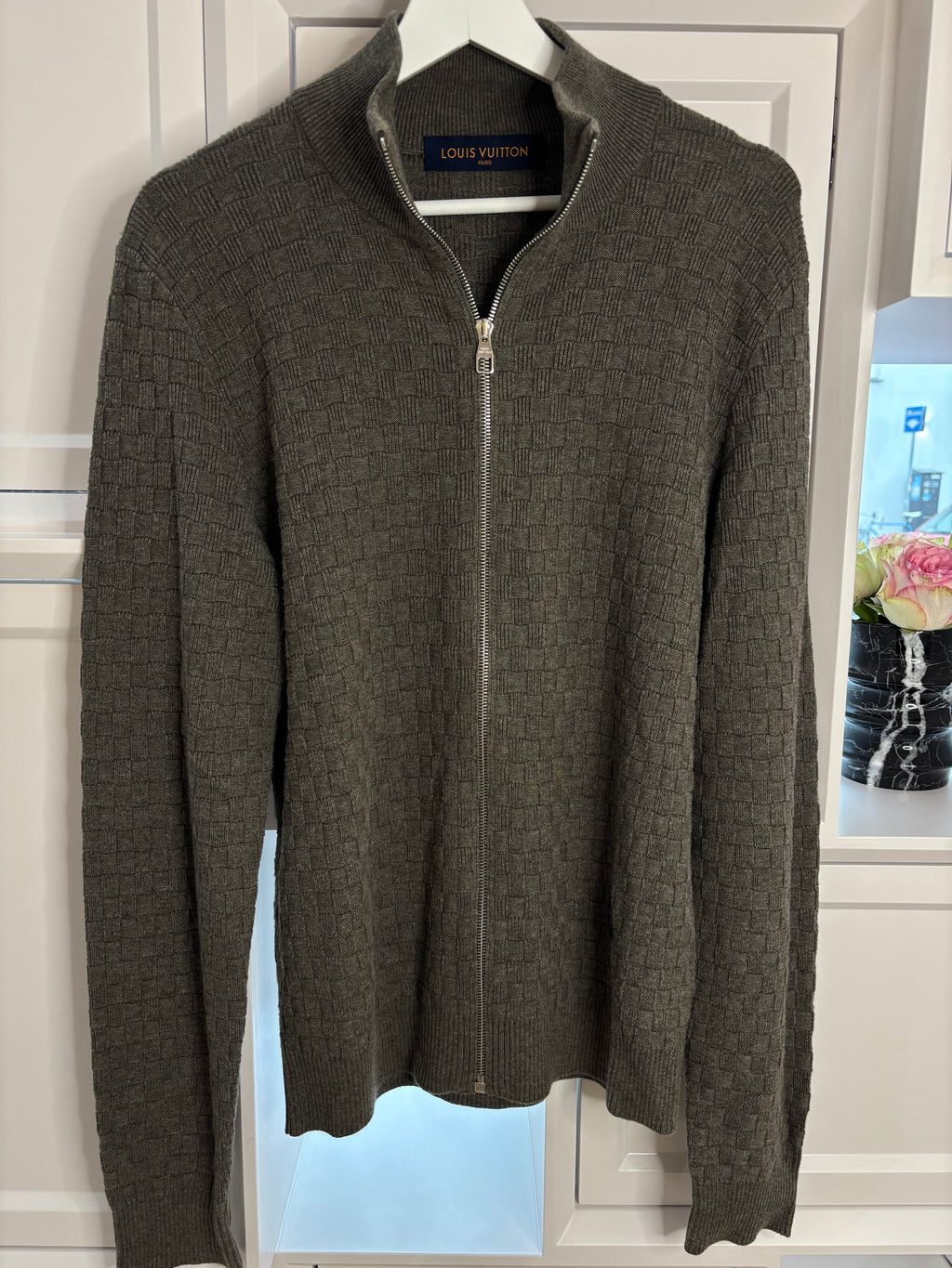 Louis Vuitton Gray igan with Damier Motif Size M