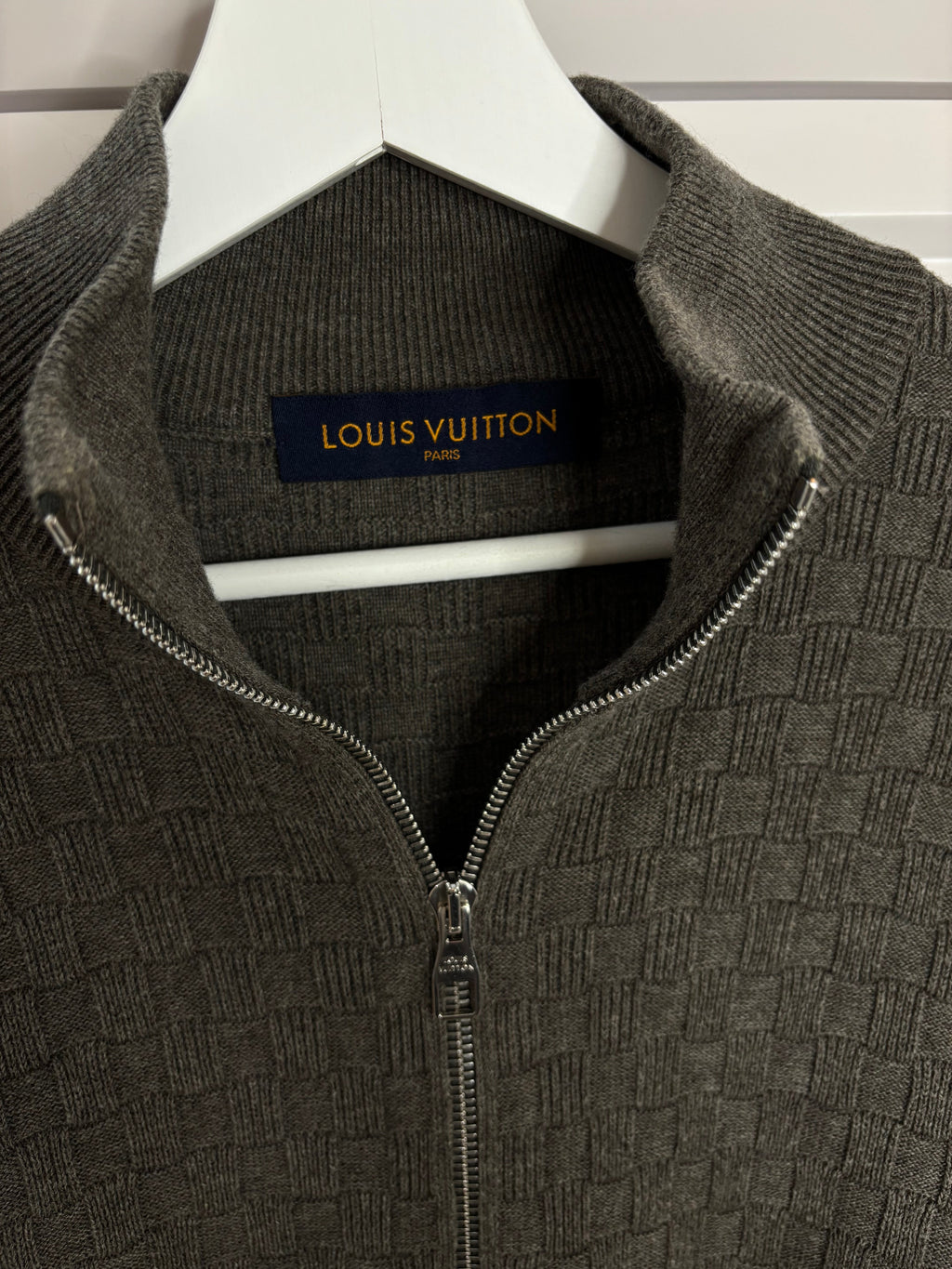 Louis Vuitton Gray igan with Damier Motif Size M