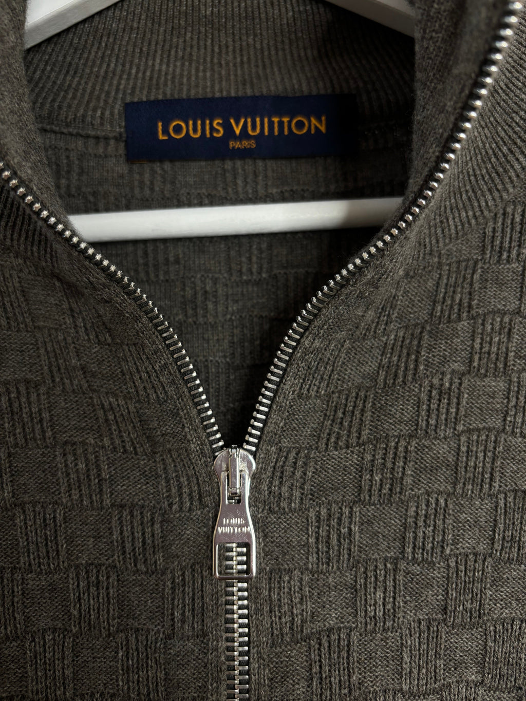 Louis Vuitton Gray igan with Damier Motif Size M