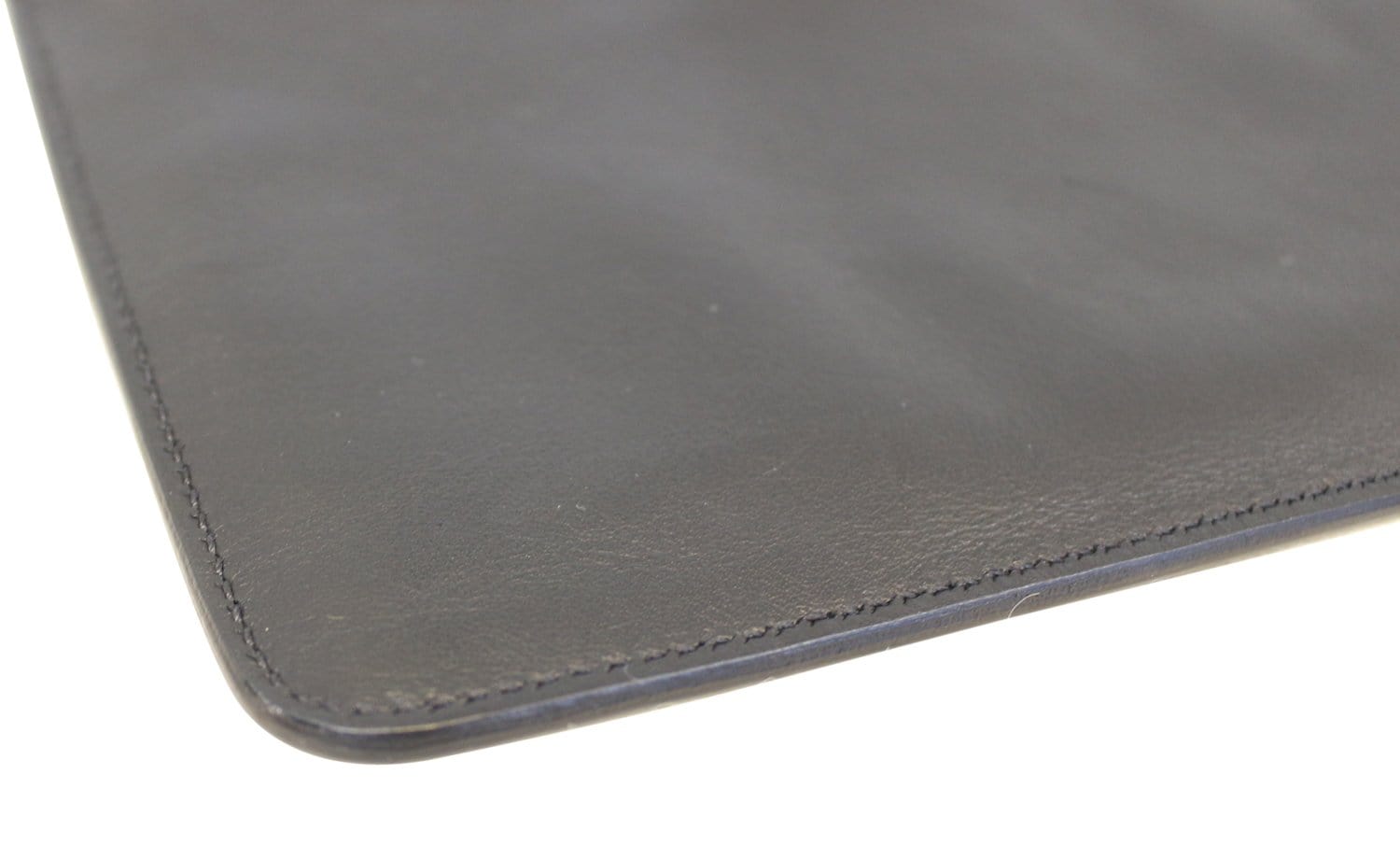 PRADA Black Leather Logo Plaque Wristlet Clutch Bag