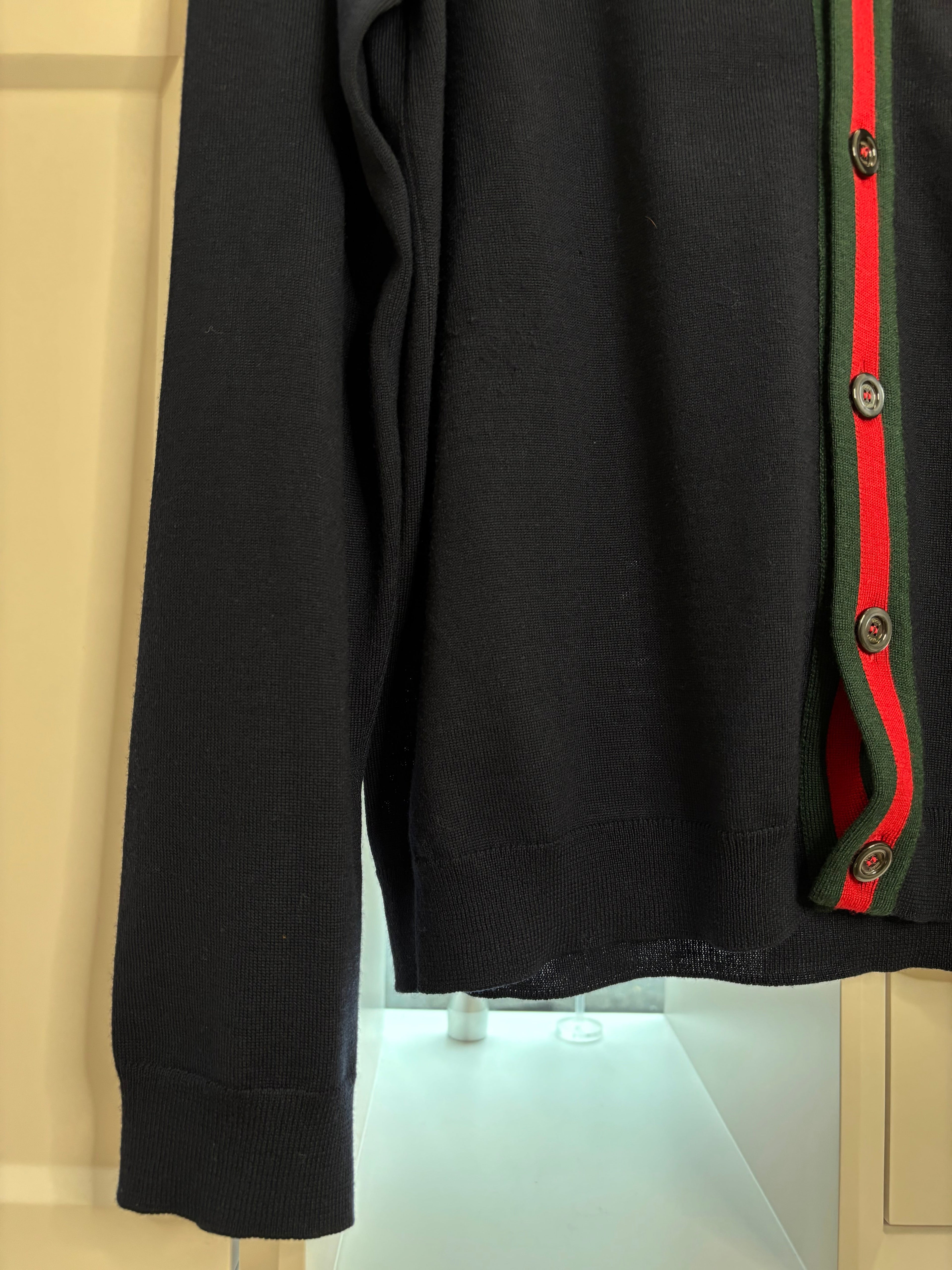 Gucci Blue Wolle Pullover Men Size M