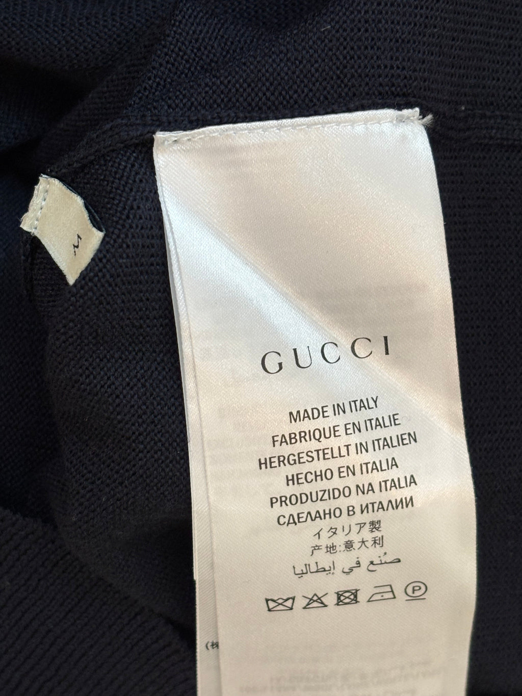 Gucci Blue Wolle Pullover Men Size M