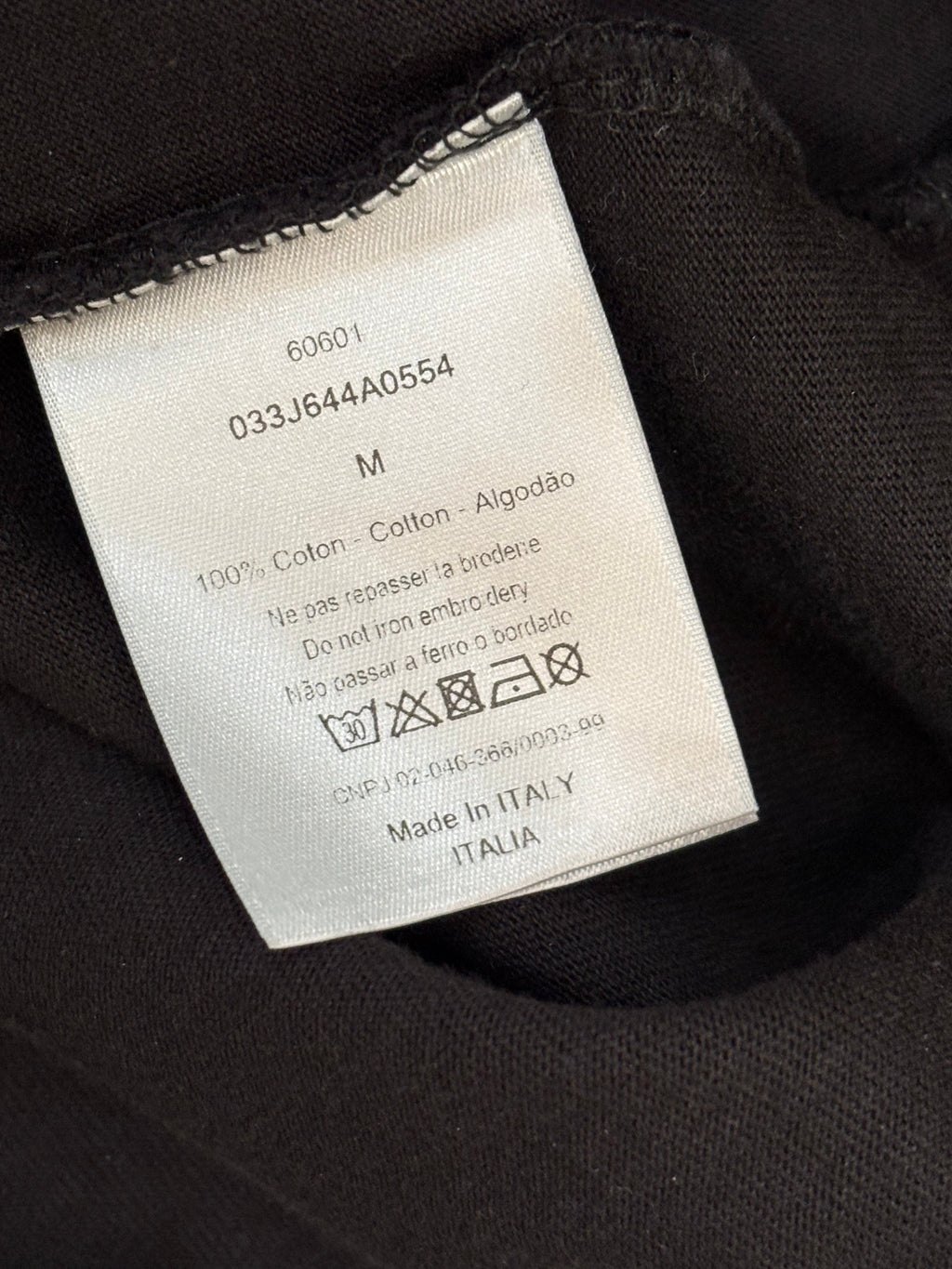 Dior Homme Black Bee Logo Tshirt Size M