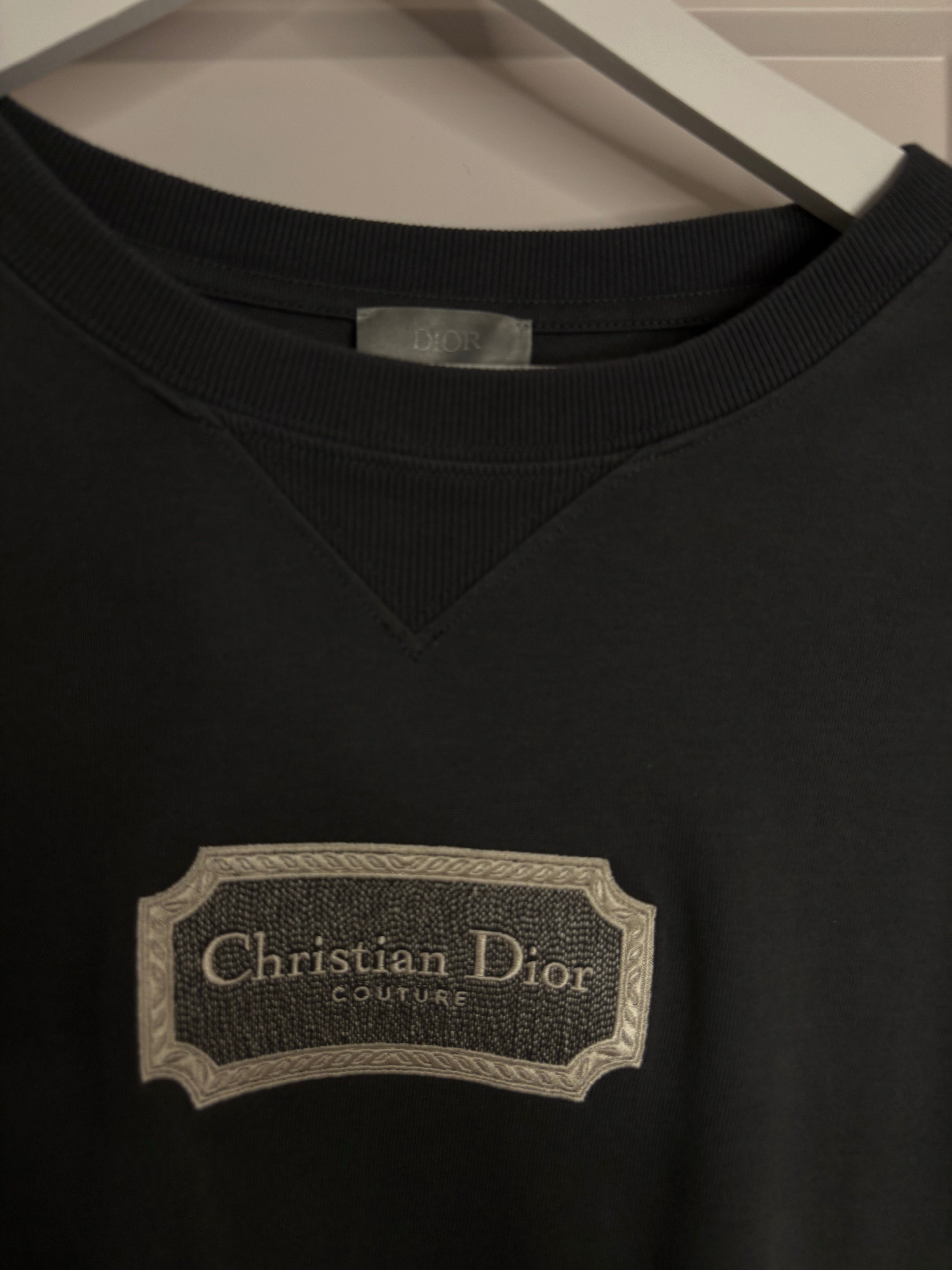 Christian Dior Gray Couture T-shirt Relaxed Fit Men's XL