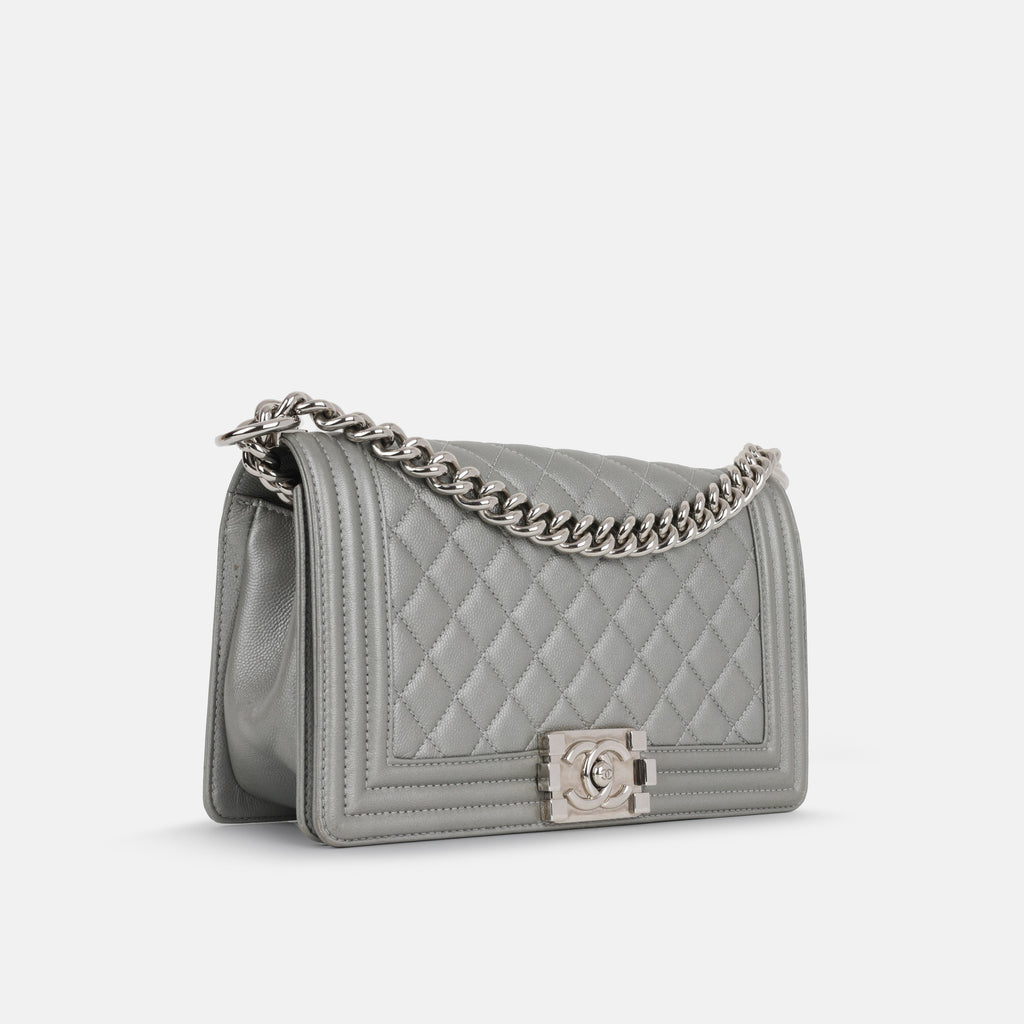 Chanel Boy Bag - Silver