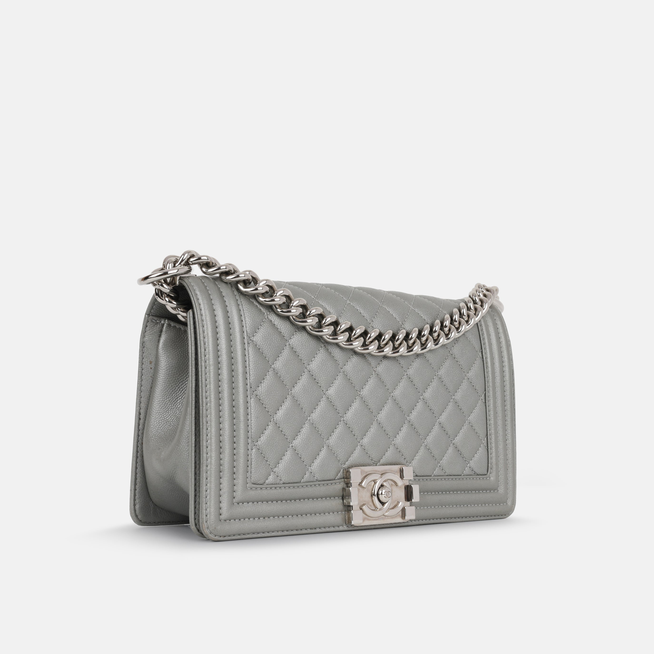Chanel Boy Bag - Silver