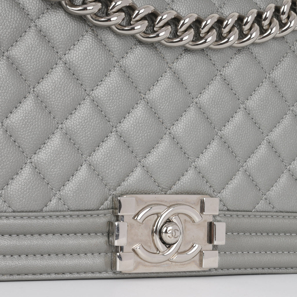 Chanel Boy Bag - Silver