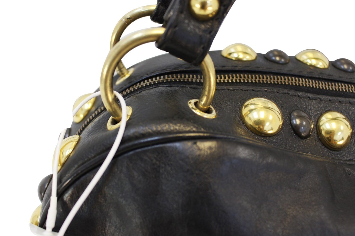 GUCCI Guccissima Black Medium Babouska Dome Shoulder Handbag