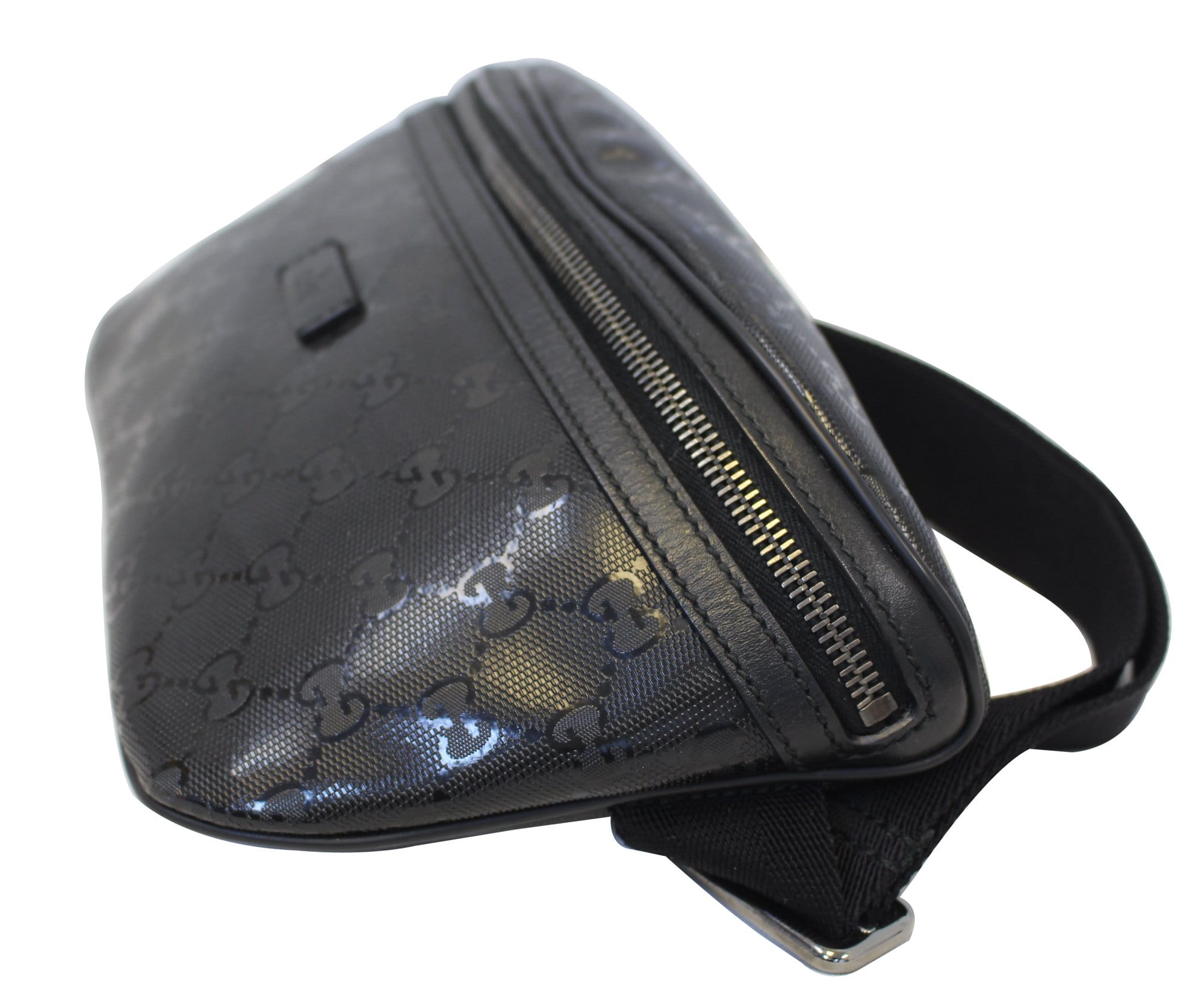 GUCCI GG Imprime Monogram Waist Bum Bag Black 233269