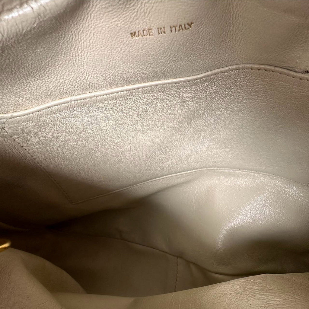 Chanel Vintage Caramel Caviar Diagonal Crossbody Bag