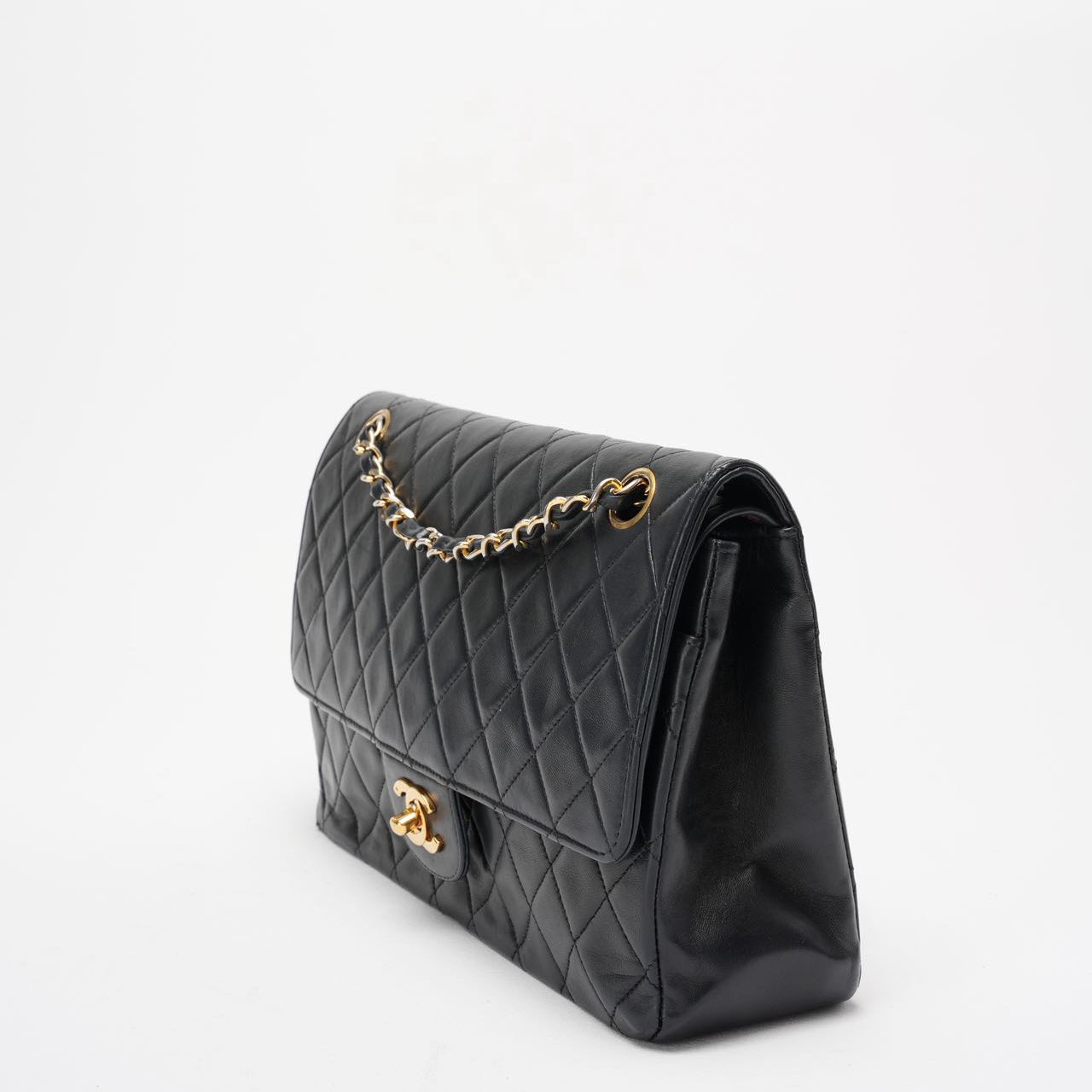 Chanel Vintage Black Timeless Classic Flap Bag 1990s
